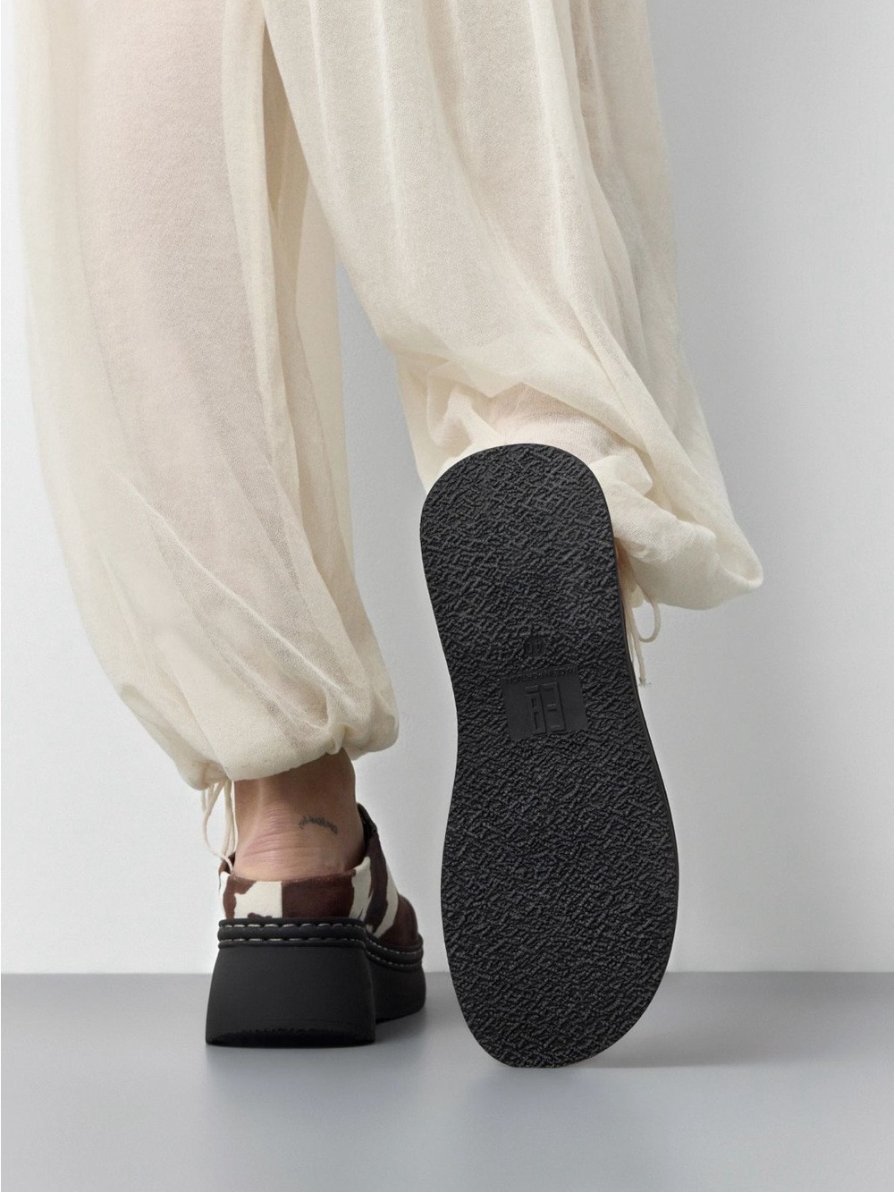 Miista Cow Print Faux Suede Platform Clogs - Picture 3 of 9